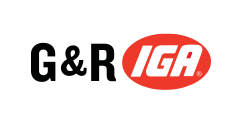 A theme logo of G&R IGA