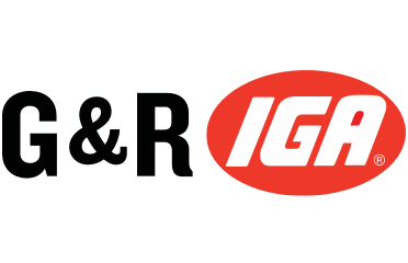 A theme logo of G&R IGA